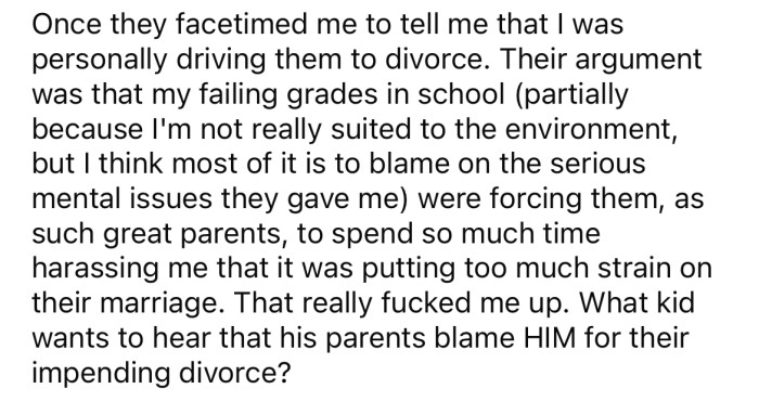 They even told the OP that he was 