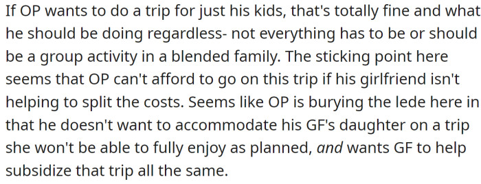 If OP wants to do a trip for just his kids, that's totally fine.