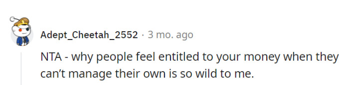 It's like they're auditioning for the role of Financial Director with zero qualifications.