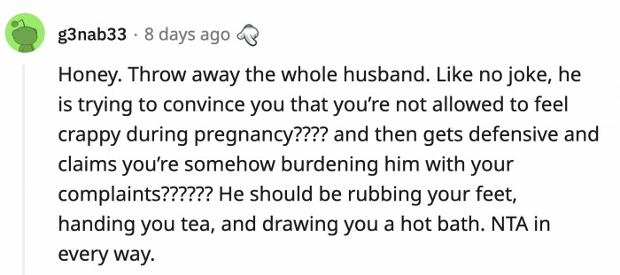 He should be waiting on OP hand and foot