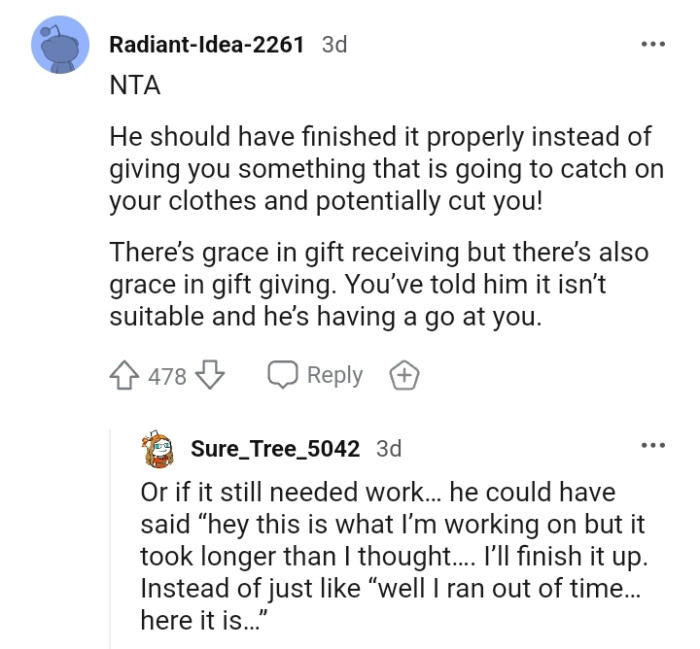 There's grace in gift receiving, but there's also grace in gift giving