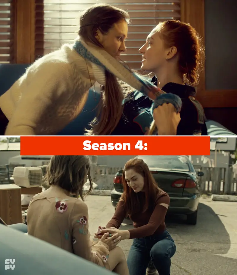 16. On Wynonna Earp, when Nicole found the couch where she and Waverly had their first kiss and proposed.