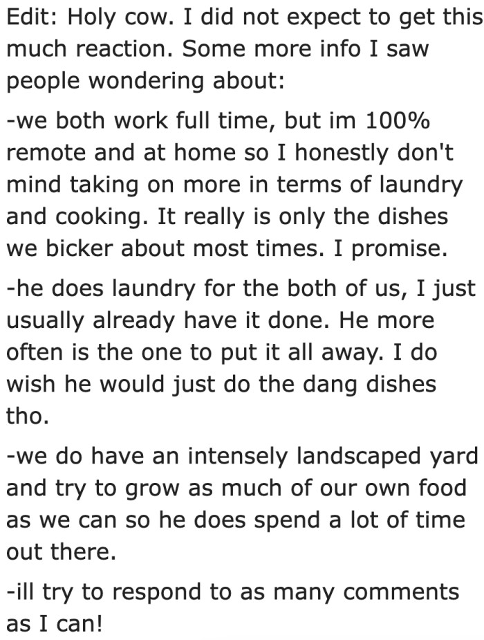 The OP added a few more details about the situation.