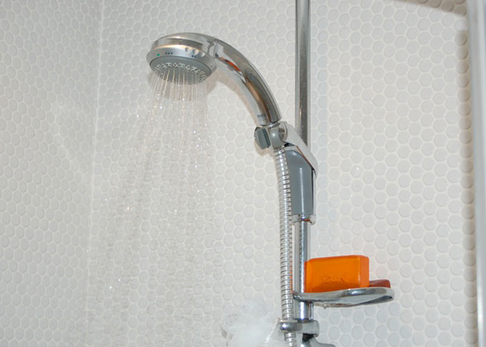 23. Now she can take a relaxing shower.