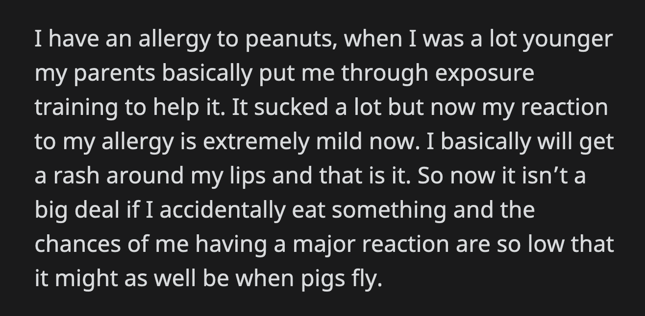 Laura Berated One of Their Friends for Taking OP to a Place Where They Could Have an Allergic Reaction.