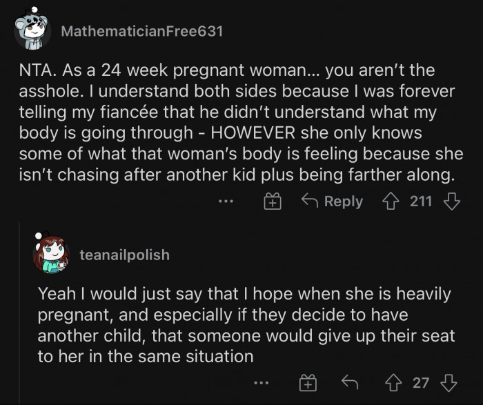 Any reasonable person would agree with what OP did.