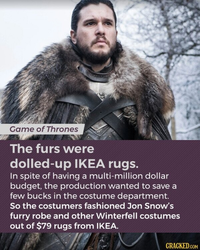 9. The Furs on Game of Thrones Were Cheap IKEA Rugs