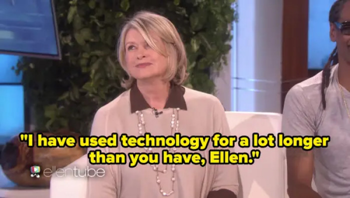 7. When she asked Martha Stewart if she knew what sexting was, in a condescending tone: