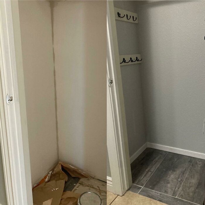 "Hall Closet Before And After"