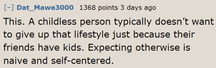 People Don't Need to Adjust for Their Friends Who Decided to Have Kids.
