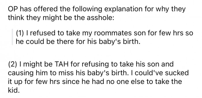 OP thinks he might potentially be the a-hole for the following reason: