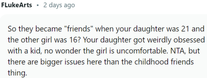 The age difference between them concerns their friendship