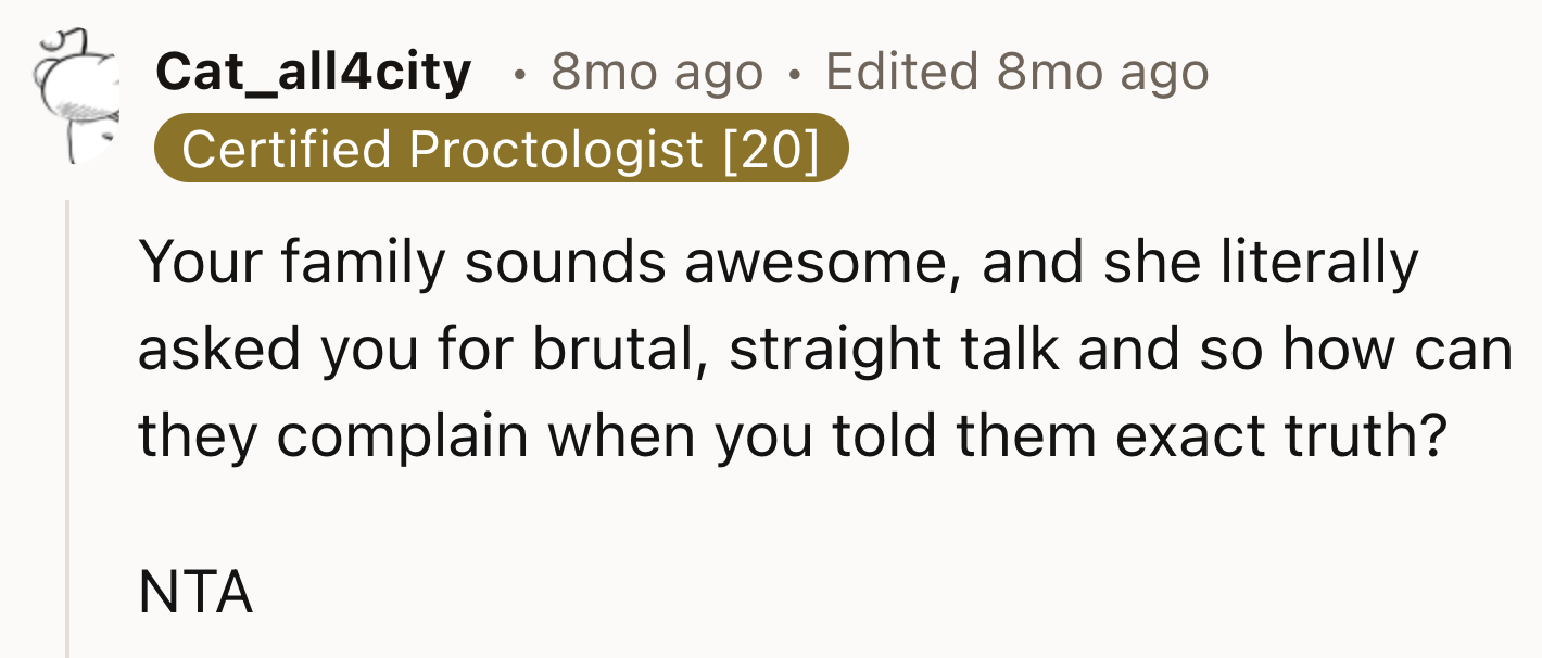 OP's Family Sounds Awesome