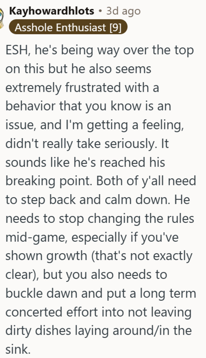 Both of them are wrong but ignoring a known habit is the harder thing to defend
