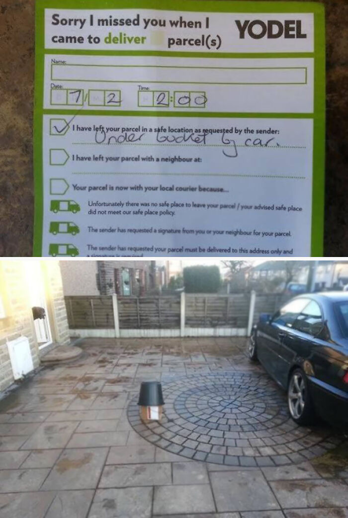 "Sorry We Missed You. We Left Your Brand New Converse Under A Plant Pot"