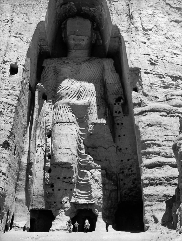 One Of The Buddhas Of Bamiyan, Afghanistan. Built In The 6th Century CE And Demolished In 2001