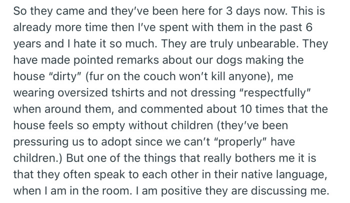 OP noticed that her in-laws have a habit of speaking in their native language when she’s alone with them