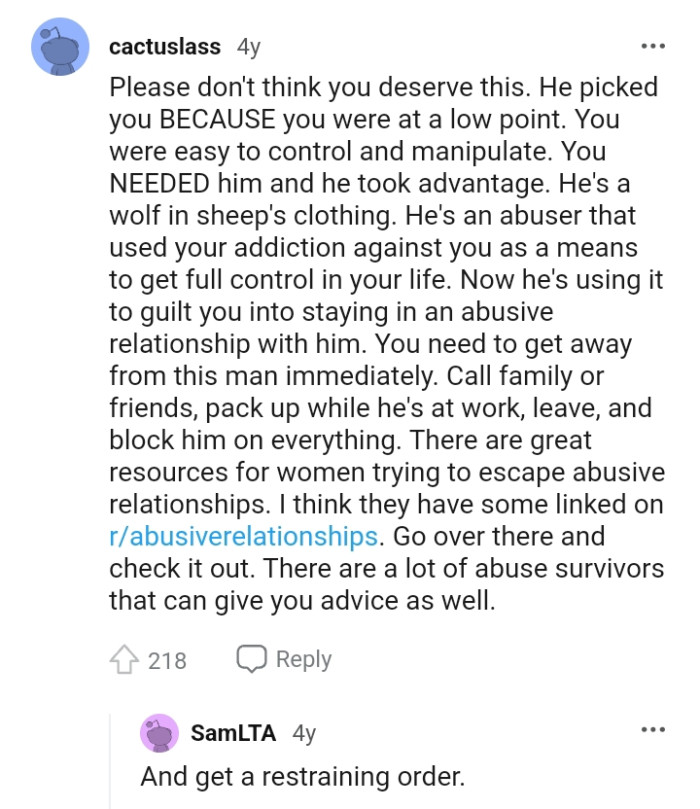 The OP needed him, but he took advantage of that