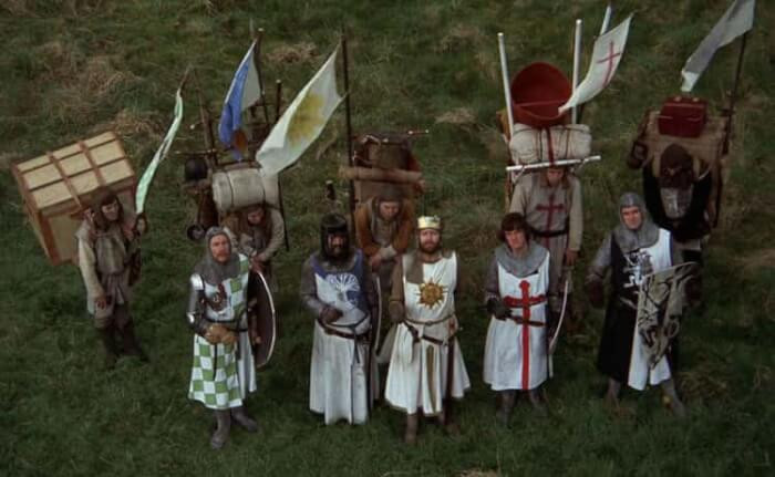 2. The characters in 'Monty Python and the Holy Grail' are famously known for using coconuts as horses.