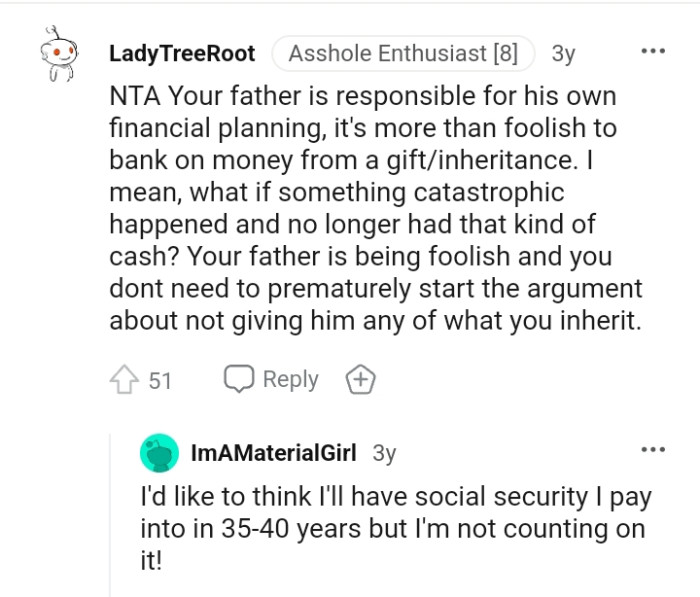 You don't need to prematurely start the argument