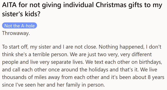 Right away, we learn these siblings live separate lives, which makes the holiday request that follows feel even heavier.