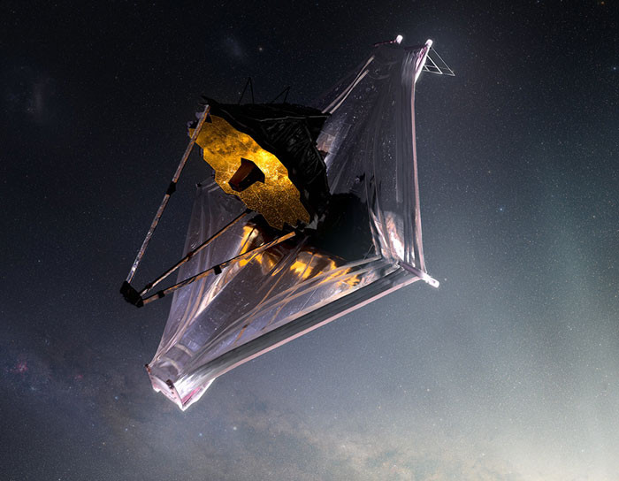 Here is a look at the actual James Webb Telescope that was capable of capturing those images.