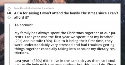 Student With Dietary Restrictions Opts Out Of Christmas Dinner For Financial Reasons After Her Brother Refuses To Accommodate Her Diet