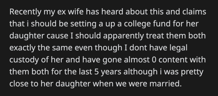He did have a good relationship with his stepdaughter back then. What should OP do?