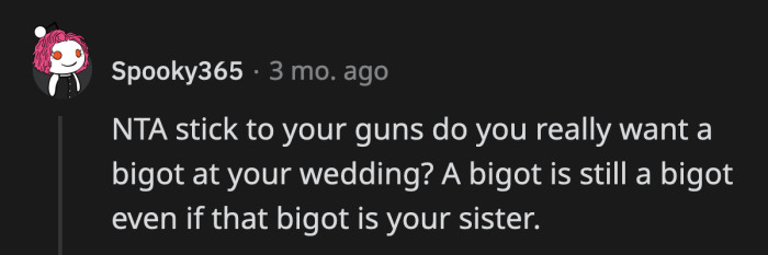 The couple tying the knot have the final say on who they want to invite to their wedding. People like Emma and their feelings are a non-factor.