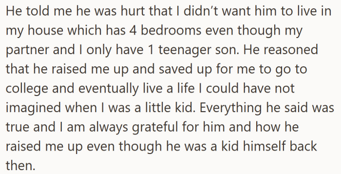 It wasn’t just about a spare room. It was about old debts and the kind of love that once meant survival.