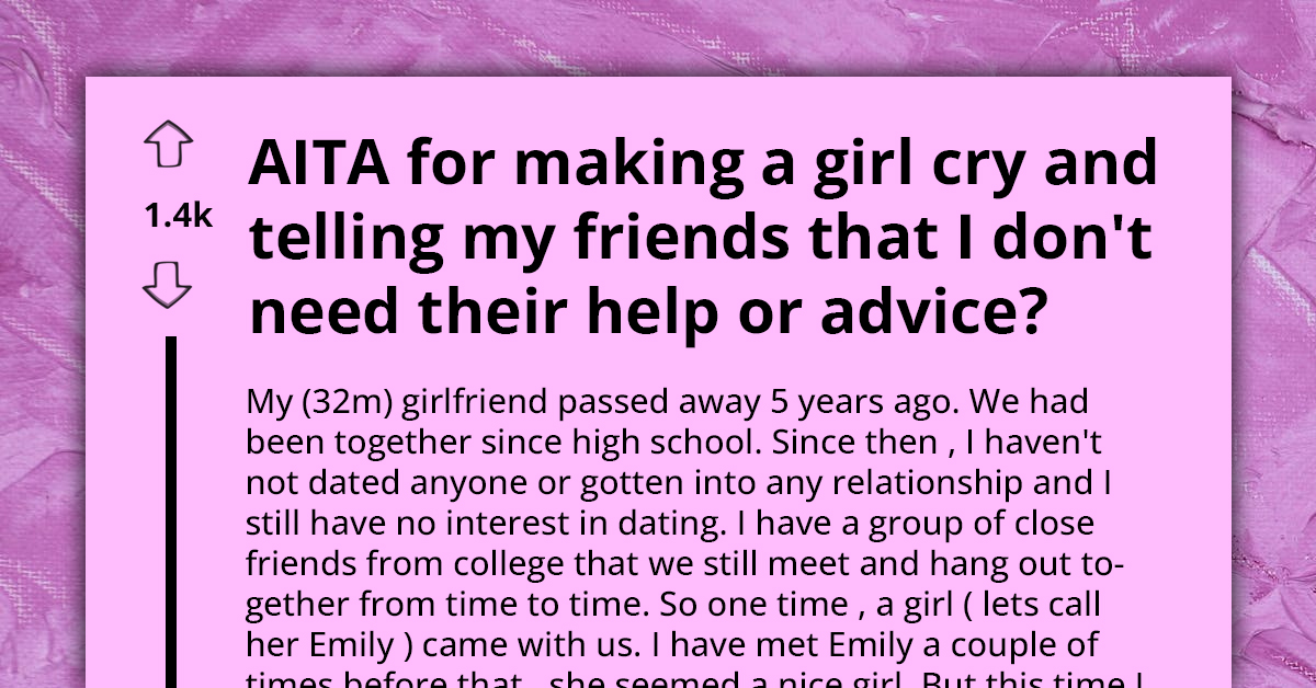 Man Stands Firm Against Friends' Pressure To Start Dating 5 Years After Losing Girlfriend, Now He's Upset For Making Girl Who Likes Him Cry