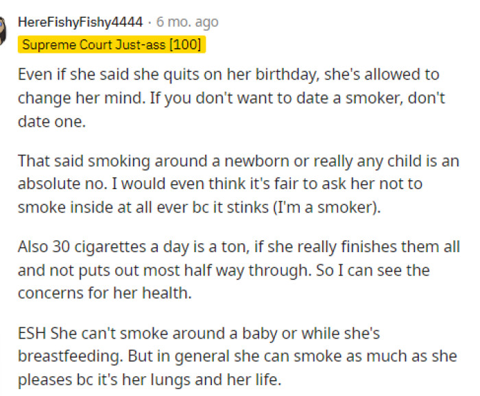 It's insane how much she's smoking if it's really that much a day because we can't imagine what that is like for all of them living with her.