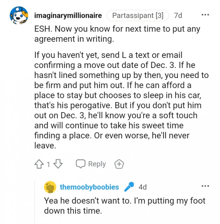 You Need to Be Firm and Put Him Out