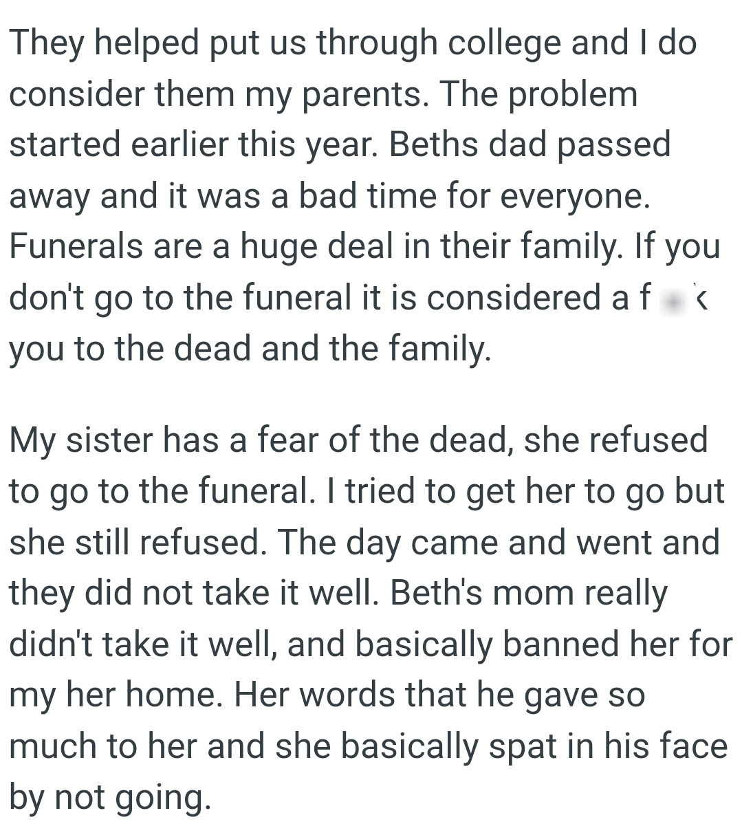 Beth's Dad Passed Away, and It Was a Tough Time for Everyone