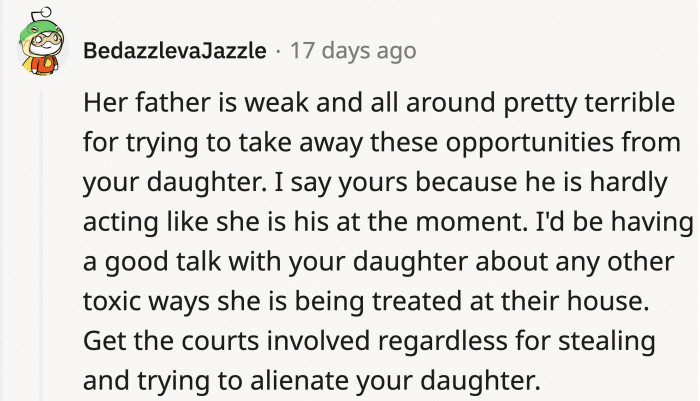 And since it doesn't seem like OP's husband is stepping up, she might want to teach Sadie a couple of things she should watch for