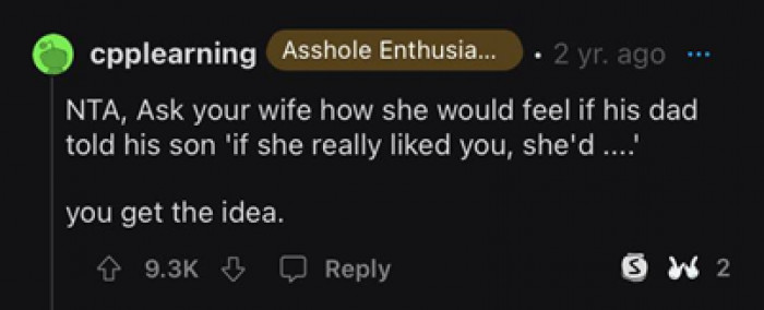 Hope the wife gets it.