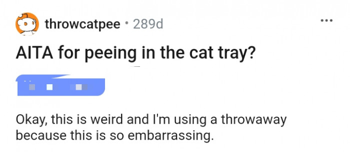 The Redditor found her own story weird but still shared it anyway