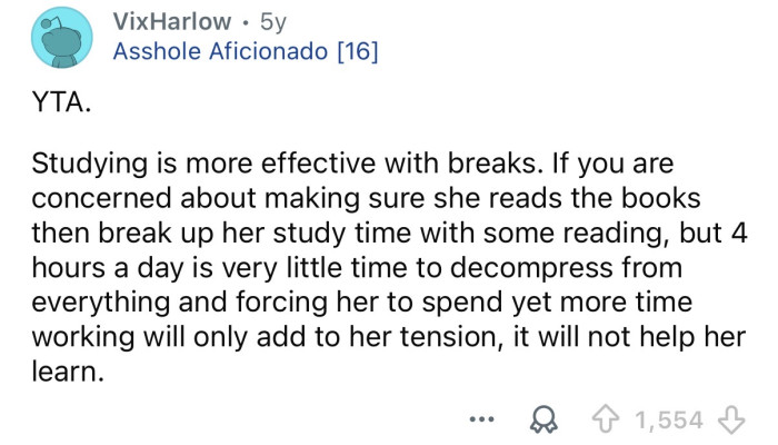 “Studying is more effective with breaks.”