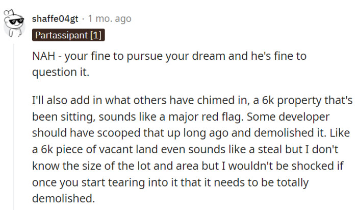 Just be wary about these kinds of properties...