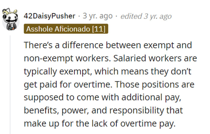 Salaried life: no overtime pay, just a swanky club of 