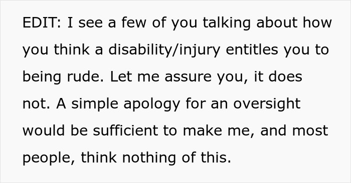 A simple apology for an oversight would be sufficient to make the OP wave it