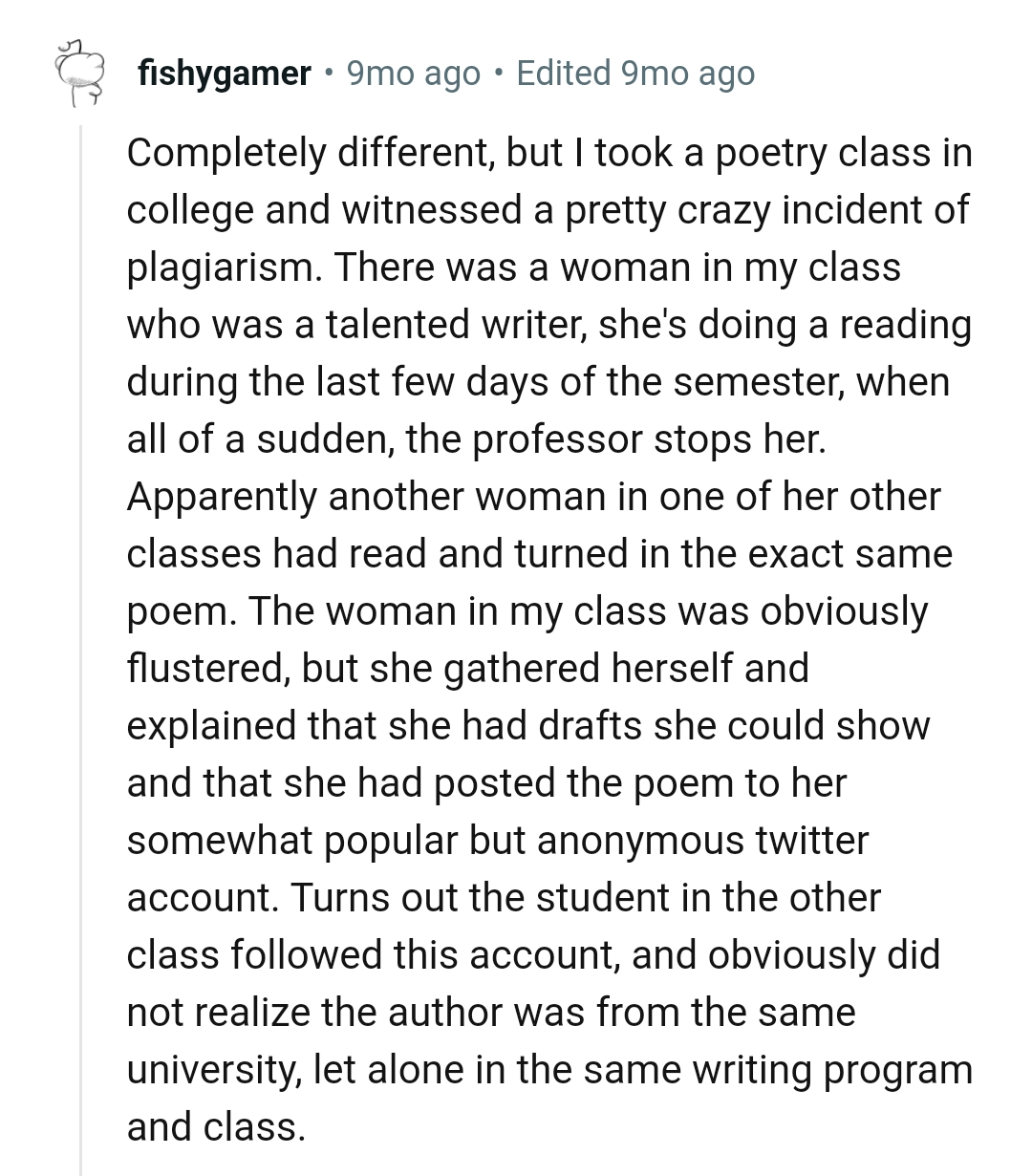 From a Redditor who took a poetry class