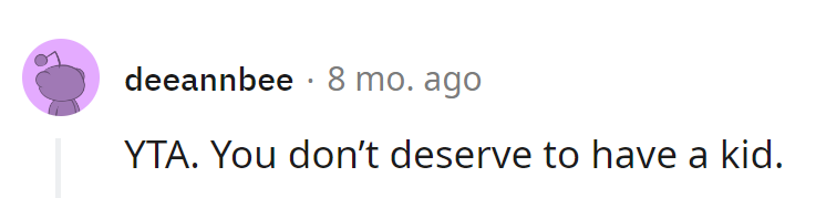 In the parenting league, OP needs some serious draft picks.