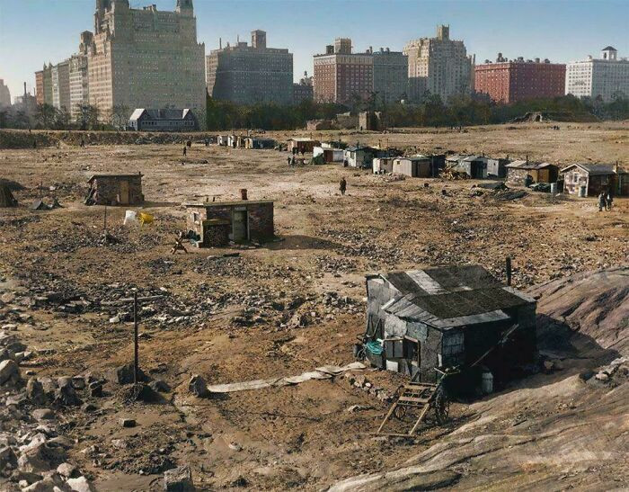 A Photo Of Central Park During The Great Depression, New York, 1933