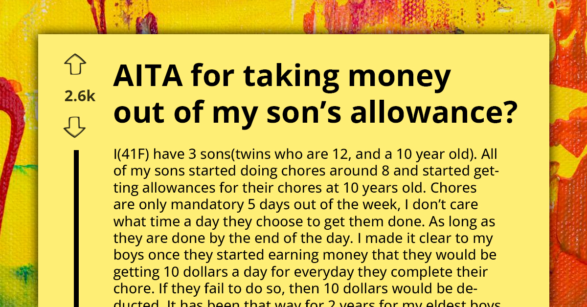 Mother Gets Called Out By Her Ex-Husband After He Found Out She's Been Taking Money Out Of Their Son's Allowance