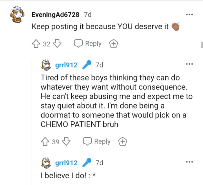 The OP should keep posting it because she deserves it