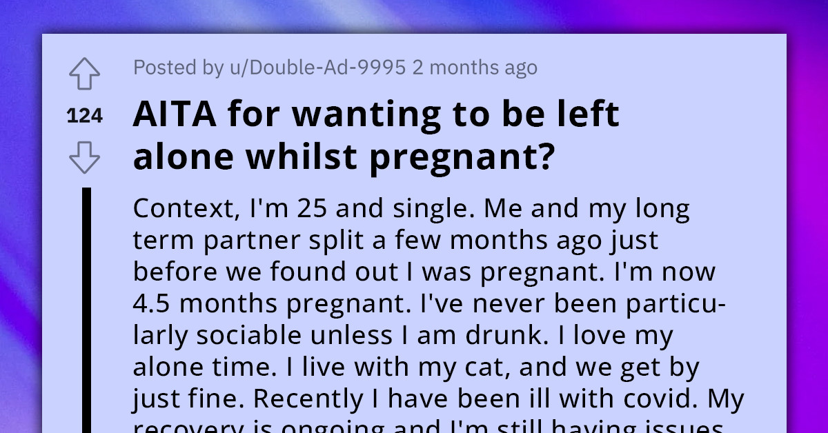 Pregnant Woman Who Prefers Being Alone Stops Family From Coming To Check On Her, Redditors React