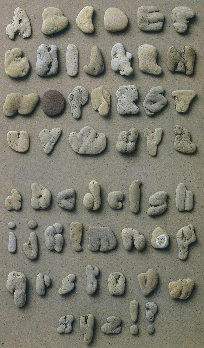 "If You Spend A Lot Of Time In The Great Outdoors, Why Not Collect Your Own Stone Alphabet"