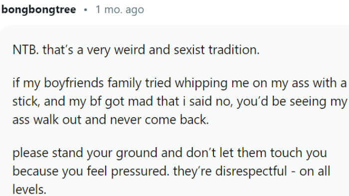 It's important to stand your ground and prioritize your own comfort and boundaries