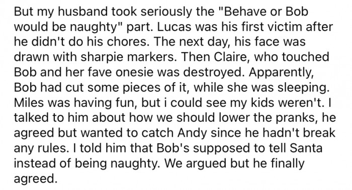 However, the Redditor says her husband soon started to take the rules a little too seriously.